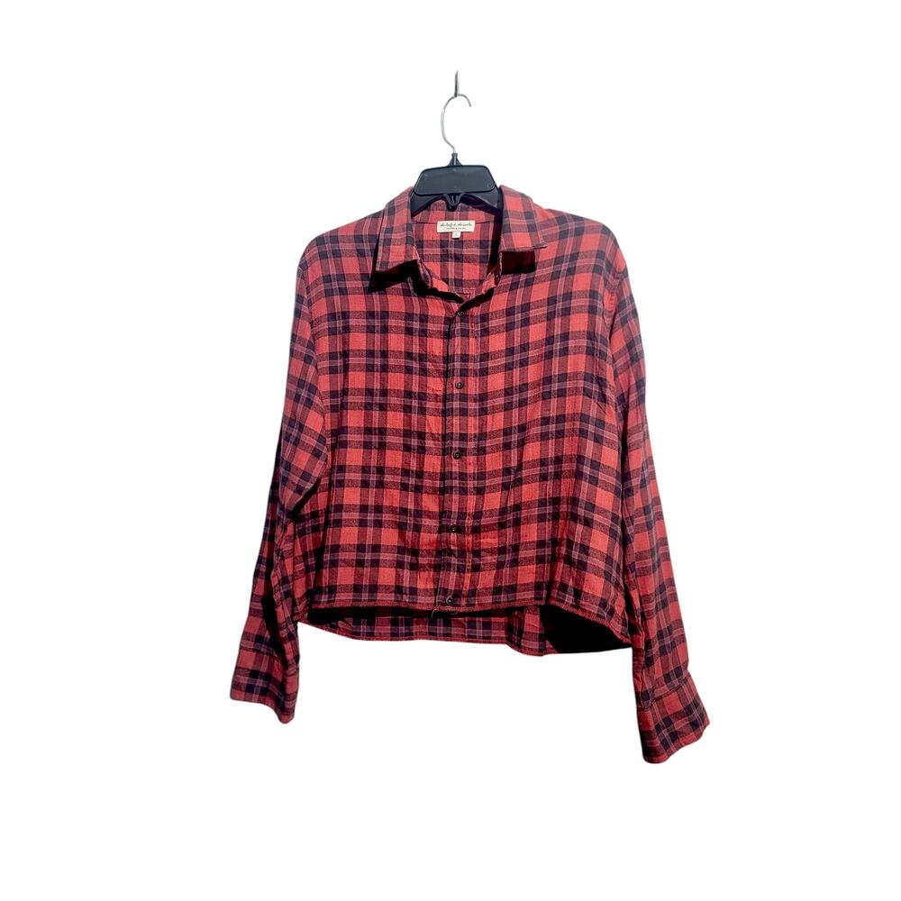 THE LADY & THE SAILOR CROPPED BOXY BUTTON UP SHIRT